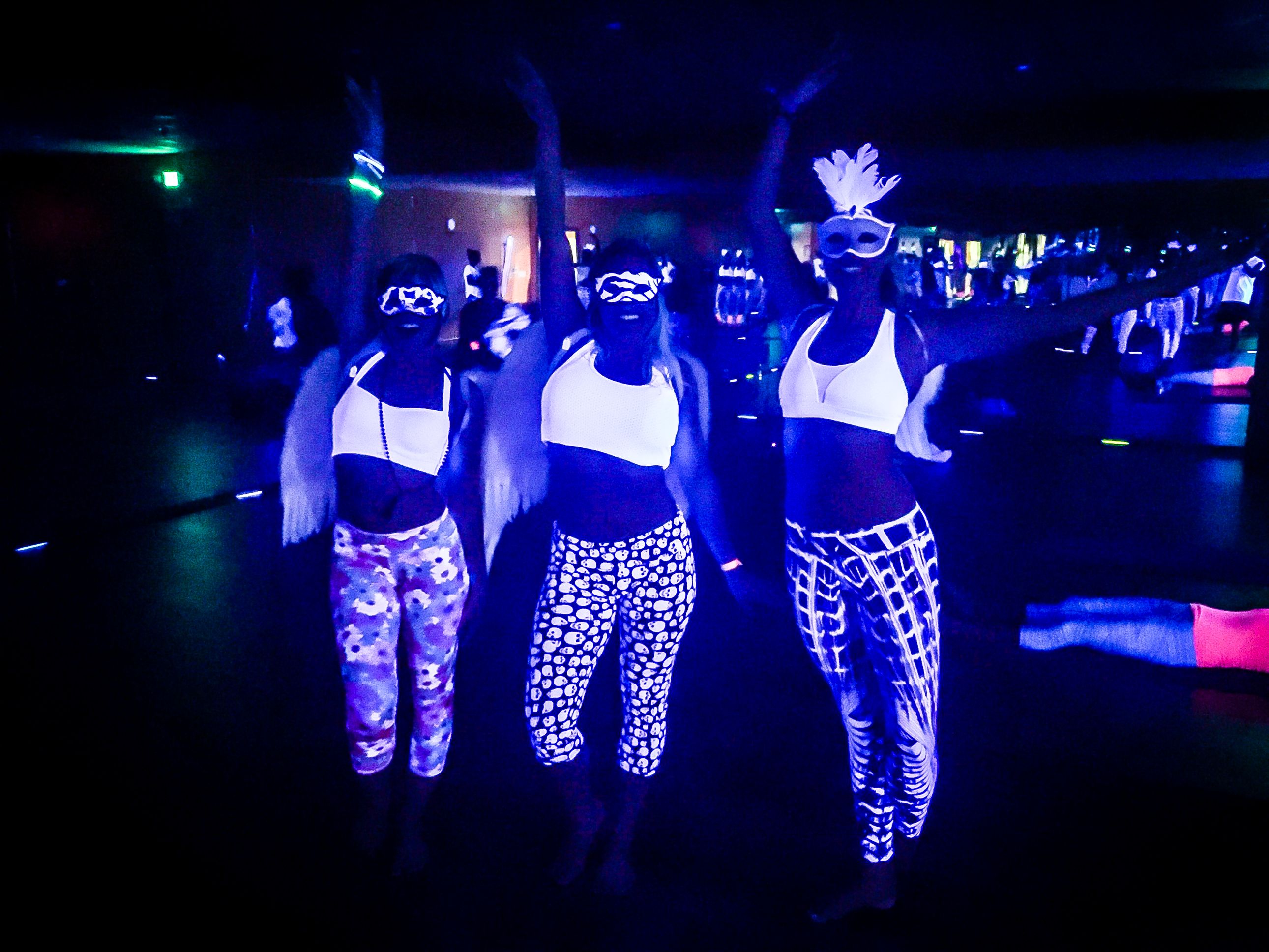 Glow-in-the-Dark Yoga session